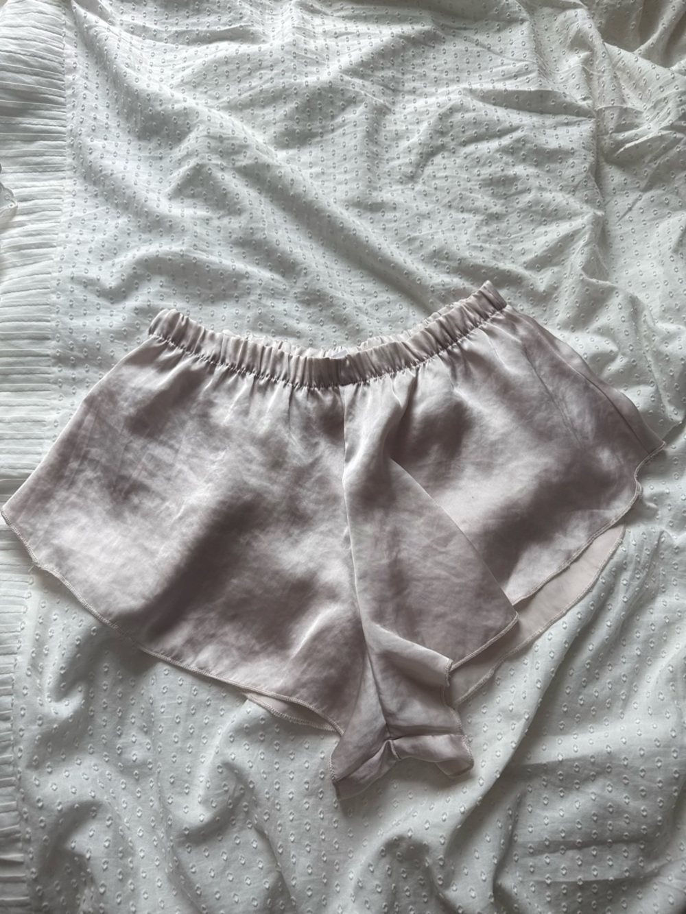 Garage Satin Lounge Shorts - Light Mauve
